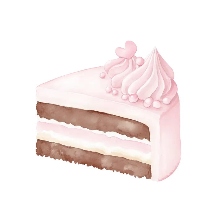 Pink Cake Slice