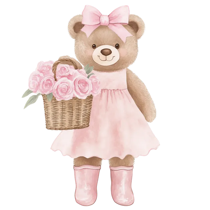 Teddy Bear with Roses