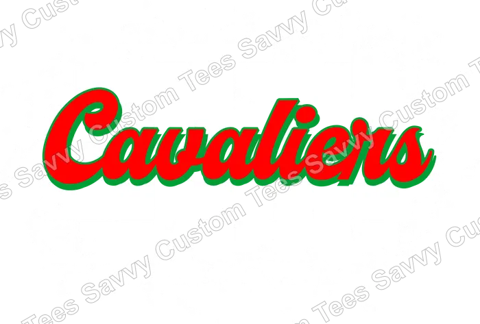 Cavaliers Checkered Script